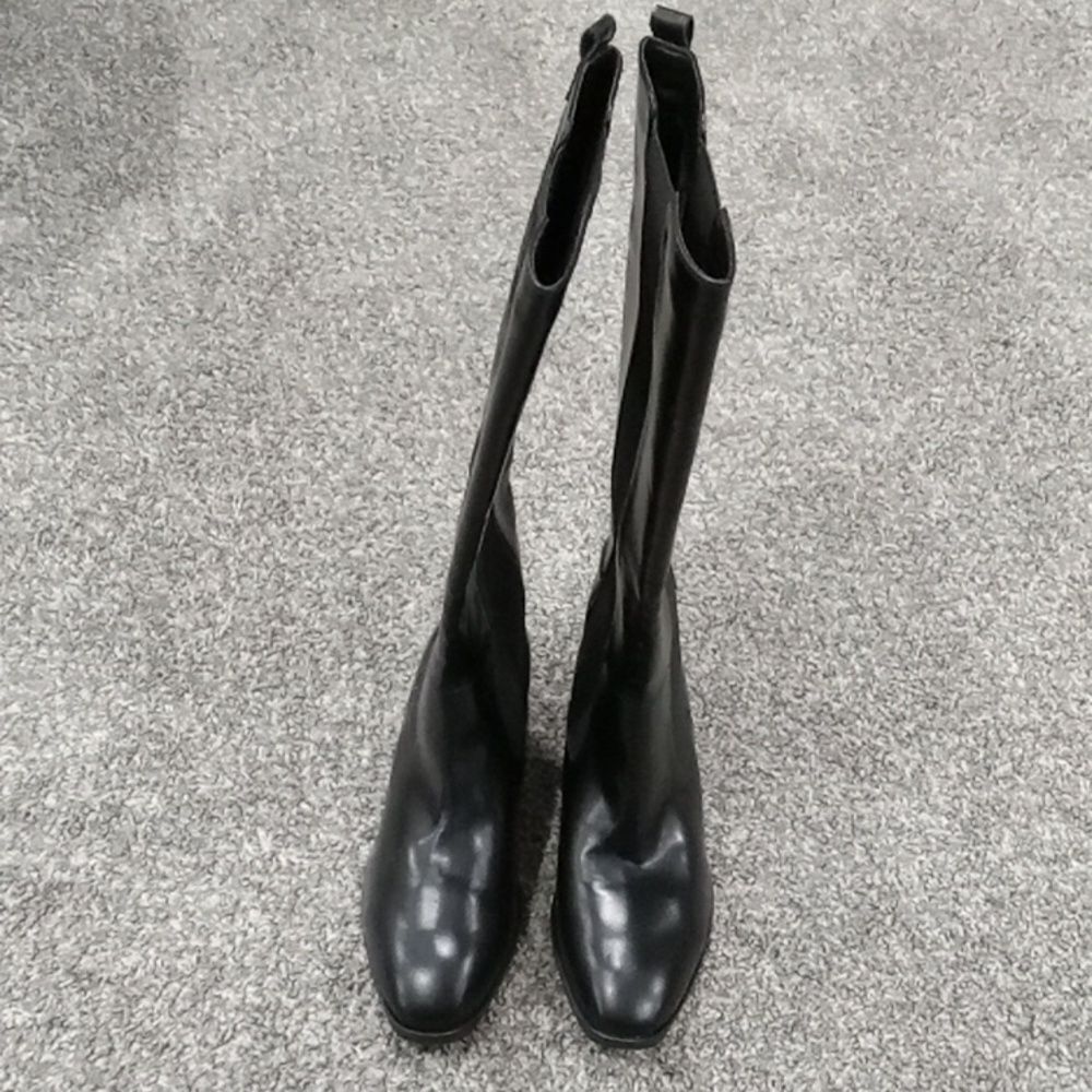 Splendid Andi Black Faux Leather Chelsea knee high riding boot size 8 1/2 NWT - Picture 5 of 6